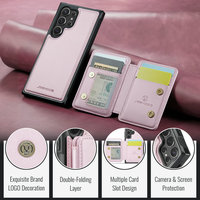 Jeehood Factory pour Samsung S24 S23 Ultra S22 S21 S20 Case RFID Wallet Card Holder Amovible pour Samsung S24 ultra Flip Cover