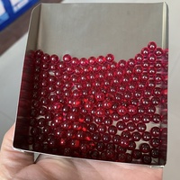 Billes de corindon synthétique rubis de 2 mm, 3 mm, 4 mm, 5 mm, 6 mm, 8 mm, 10 mm, 12 mm, percées, pierres synthétiques 5 #   Pas de trou