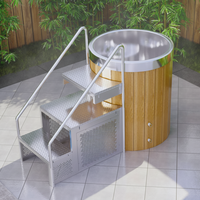 Baignoire à glace en acier inoxydable pour fitness en plein air et récupération sportive, douche froide nettoyante