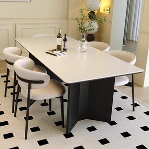 Hiện đại ý tối giản bàn ăn rắn tre đá tấm hình chữ nhật màu đen sang trọng nhỏ nhà căn hộ ăn uống - Product Image 1