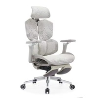 Chaise de bureau ergonomique moderne en maille réglable avec repose-pieds, pivotante, base chromée, accoudoirs, idéale pour le gaming - Offre Spéciale