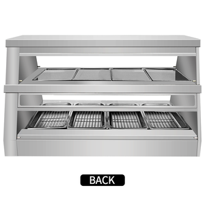 Chauffe-Plats Double Couche en Acier Inoxydable Tustin Style 400L avec Verre Transparent pour Distribution et Maintien au Chaud des Burgers - Product Image 3
