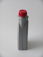 Bouteille d'huile moteur en PEHD avec bande de niveau d'huile, bouchon inviolable et logo personnalisé – Bouteille vide