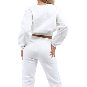 <span class=keywords><strong>Felpa</strong></span> corta girocollo da <span class=keywords><strong>donna</strong></span> alla moda <span class=keywords><strong>felpa</strong></span> girocollo <span class=keywords><strong>bianca</strong></span> Casual 100% cotone personalizzata da <span class=keywords><strong>donna</strong></span> - Product Image 5