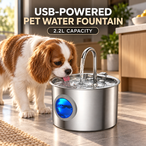 Bebedero para Mascotas TY09 de Acero Inoxidable de 2.2L con Sensor Infrarrojo y Alimentación USB para Perros y Gatos - Product Image 4