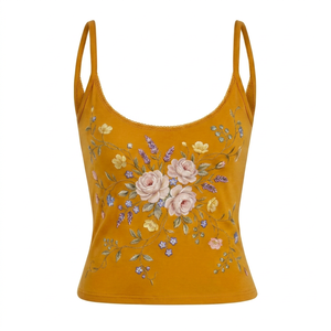Último Diseño 2026: Top sin Mangas Vintage para Mujer, Tejido a Cuadros Teñido con Hilo, Transpirable, con Botones, Ecológico, el Más Vendido, Colores y Tallas Personalizables, Alta Calidad - Product Image 1