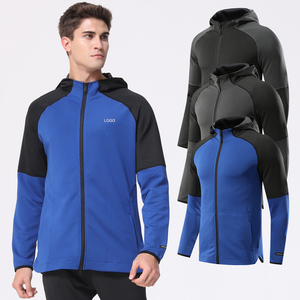 Men's Custom Logo Full-Zip Sport Training Suit Stand Collar Hoodie with Hood for Winter
