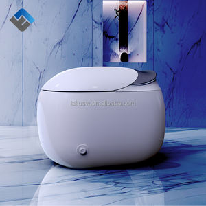 Toilette intelligente oeuf de luxe capteur automatique WC articles sanitaires en céramique Installation au sol P-Trap Drainage Siphonic Flush - Product Image 1