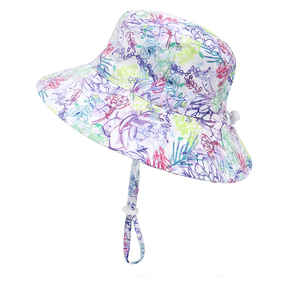 Chapeau Bob Respirant pour Enfants, Chapeau de Plage <span class=keywords><strong>d</strong></span>'Été pour Enfants UPF 50+, Chapeau Safari Réglable pour Bébé avec Cordon, Casquette de Jeu <span class=keywords><strong>d</strong></span>'Extérieur à Large Bord - Product Image 5