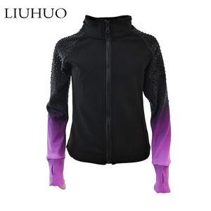 LIUHUO Custom Made Sportswear Skating Jacket Training Suit Set for Girls' Skating Training Age Training Children Gradient Color - Product Image 3