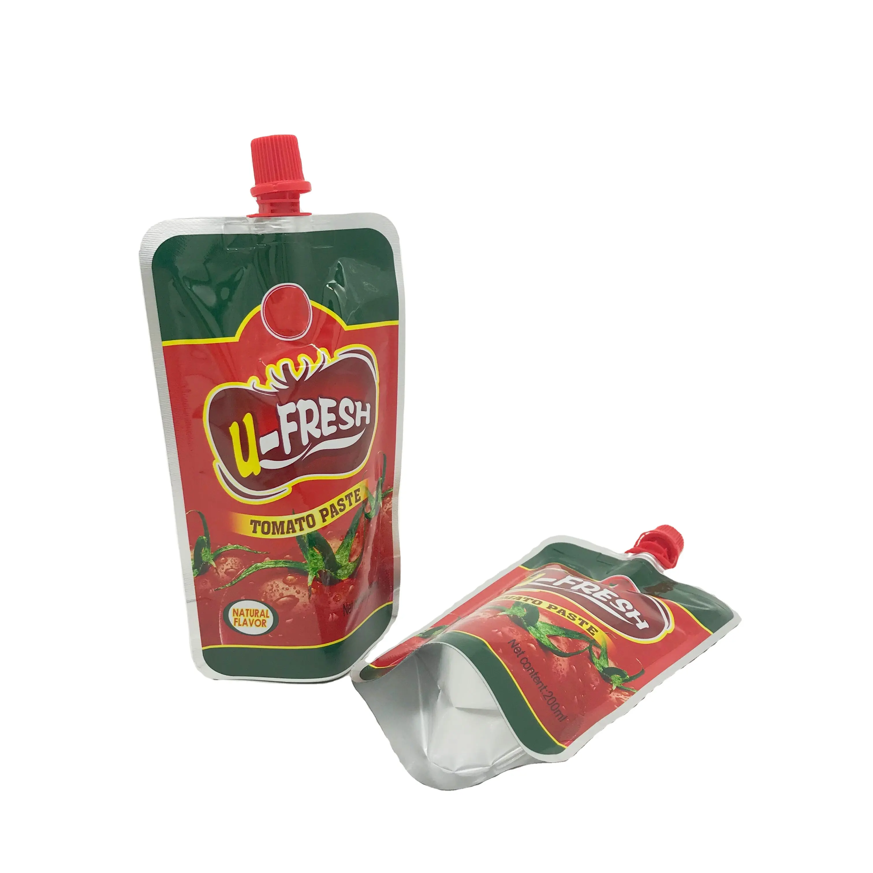 Laminaat Plastic Zakken Koude Drank Pakket Voedsel Drank Zak Flexibele Sap Verpakking Wegwerp Stand Up Pouch