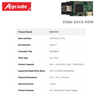 Tarjetas de Memoria SSD SATA DOM Originales de Grado A, 8GB, MLC SATAIII 5V, Unidades de Estado Sólido, Discos Duros