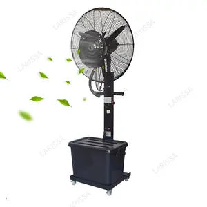Ticari açık büyük su soğutmalı fan güçlü el itme endüstriyel spreyli fan