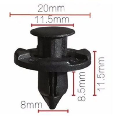 01553-09321 8 мм отверстие Автомобильные пластиковые зажимы для крепления бампера