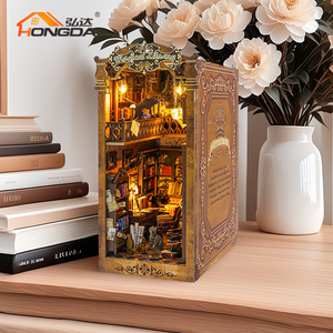 2025 Hongda thiết kế mới cuốn sách Nook m2513 huyền diệu thư viện handmade <span class=keywords><strong>DIY</strong></span> booknook thu nhỏ bằng gỗ cuốn sách Nook Kit - Product Image 3