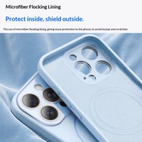 Coque de téléphone magnétique en silicone liquide pour iPhone 17 Pro Max, design minimaliste musulman, bouton de caméra intégré, finition mate