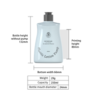Runxuan 130ml 250ml Self Care Gel Bouteille PET En Plastique Lotion Pour Le Corps Conteneur De Lavage Shampooing Squeeze Bouteille Avec Flip Top Disc Cap