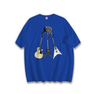 Spedizione gratuita. Maglietta vintage per chitarristi Randy Rhoads, <span class=keywords><strong>t</strong></span>-<span class=keywords><strong>shirt</strong></span> musicale unisex in cotone da 220 g/m², streetwear casual con grafica per chitarra elettrica - Product Image 6