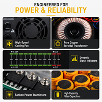 Nuevo Amplificador de Potencia Profesional 2U 4*1200W Clase H Estéreo de Alta Potencia, Sistema de Audio Profesional de 4 Canales