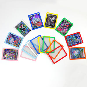 35PT 3 "X 4" クリア100PTトレーディングカードカラフルボーダーPVCトップローダーカードスリーブプロテクタートップローダーホルダーカード用レギュラー - Product Image 2