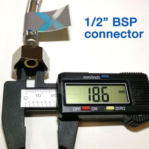 ก๊อกน้ำห้องครัว ก๊อกน้ำห้องน้ำ สำหรับเกลียว M10 (10 มม.) X 1/2" BSP ข้อต่อก๊อกน้ำแบบยืดหยุ่น ชุดเปลี่ยน DIY ท่อเฟล็กซี่ - Product Image 2
