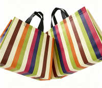 Sac fourre-tout non tissé recyclable en gros, réutilisable, vert, avec logo personnalisé, léger, pour supermarché et commerce communautaire