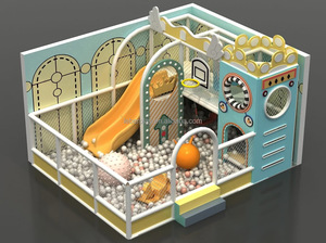 Área de Juegos Interior Personalizada para Niños, Zona de Juegos Suave con Toboganes y Piscina de Pelotas para Espacios Pequeños, para <span class=keywords><strong>el</strong></span> Hogar o Cafeterías - Product Image 4