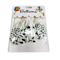 Ballons de fête de luxe de 12 pouces avec motif de pattes de chien et de vache de dessin animé, motif animal, décoration de fête de la jungle