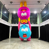 Mascotte gonflable géante publicitaire de 23 pieds de haut, modèle de dessin animé en peluche, décoration gonflable commerciale colorée, mascotte gonflable
