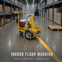 Machine de marquage routier manuelle à peinture froide, traceur de lignes sans air pour parking