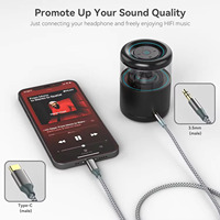Pastall USB C auf 3,5mm Nylon geflochtenes Audio kabel PVC-ummanteltes Aux-Kabel mit Stereo verlängerung Typ C auf Stecker adapter