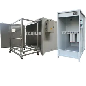 Ailin Factory Economical Industrial Manual Powder Coating Equipment Set Kit With Spraying Booth Curing Oven For Car Rim Wheel