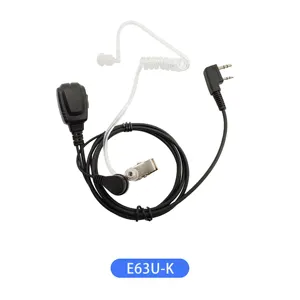 E63U-K invisible wireless most comfortable two way radio earpiece headset mic surveillance acoustic tube