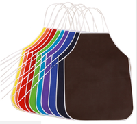Tabliers jetables pour enfants avec logo personnalisé, en tissu non-tissé biodégradable, style bavoir et tablier de cuisine sans manches, pour la peinture et le dessin