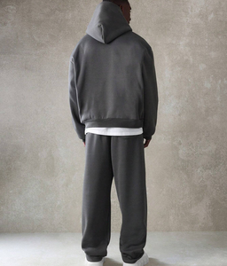 Conjunto Deportivo Personalizado de Algodón para Hombre, Sudadera con Capucha Extra Grande y Pantalones Anchos, Nuevo Conjunto Deportivo de Moda, Premium, para Correr - Product Image 2