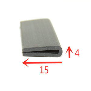 U Shaped Epdm <b>Rubber</b> Sealing <b>Strip</b> 15x4mm For Automotive Waterproof Protection - Product Image 1
