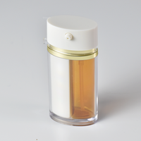 Flacon de lotion cosmétique pour soins de la peau et sérum capillaire 2-en-1 avec pompe, double compartiment, 15 ml*2, 25 ml*2, qualité supérieure