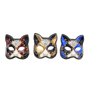 Masque animalier d'Halloween demi-visage, masque de fête anime, masque de renard européen et américain pour bal masqué de <span class=keywords><strong>Venise</strong></span> - Product Image 2