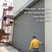 Porte à enroulement industrielle extérieure résistante au vent, porte à enroulement en acier pour entrepôt, usine, bâtiment, utilisation extérieure