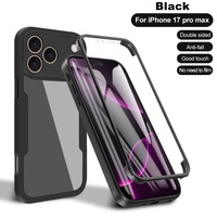 Protection complète avant arrière 360 coque de téléphone pour iPhone 17 Pro Max 16 Se Plus 15 14 13 coque arrière avec protecteur d'écran avant