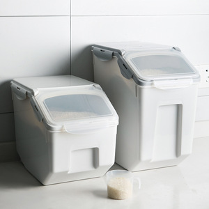 10KG 15KG Moisture Proof Airtight Food Container Cereal <strong>Grain</strong> Organizer Box Plastic Rice Bucket Storage Boxes &amp; <strong>Bins</strong> Customize - Product Image 2