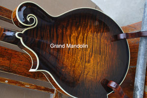 Mandolina de Lujo Personalizada de Primera Calidad, Octava F, Fondo y Laterales de Arce Flameado Sólido 3A, Puente y Diapasón de Ébano - Product Image 5