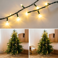 Guirnalda de Luces de Navidad Conectables de 10 Metros y 100 LED con Cable Negro, Luces de Hadas Impermeables IP44 para Árbol de Navidad, Decoración del Hogar, Bodas y Fiestas