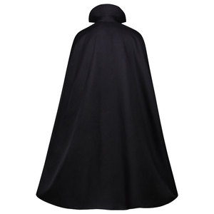 Noir Sorcière Vampire Longue Cape Cape À Capuche Halloween Costume pour Hommes Femme Enfants Femme Fille Garçon Adulte Mort Effrayant Diable Rôle - Product Image 3