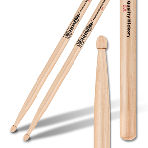 Baquetas de madera de nogal americano HUN 5A de la serie clásica con puntas de acorn y peso equilibrado, al por mayor - Product Image 4