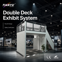 Système de stand d'exposition modulaire à deux étages de 20 pieds en aluminium extrudé pour salon professionnel