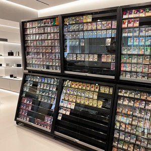 Espositore per Carte con Prezzo al Dettaglio, <span class=keywords><strong>Vetrina</strong></span> per Carte PSA TCG, Supporto Espositivo in <span class=keywords><strong>Metallo</strong></span> con Binario Riposizionabile, <span class=keywords><strong>Vetrina</strong></span> Monofacciale - Product Image 3