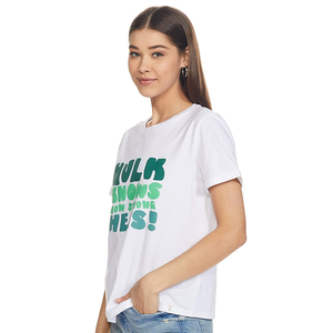 Camiseta de algodón de manga corta con cuello redondo de talla grande personalizada de fábrica directa de Bangladesh para mujer, nuevo diseño, logotipo informal sólido, verano largo - Product Image 4