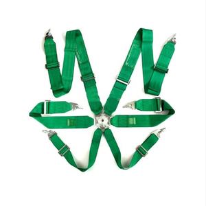 Sabuk Pengaman Balap 4 Poin, Sabuk Pengaman Universal Olahraga Mobil Kualitas Tinggi Kustom Warna Hijau - Product Image 3