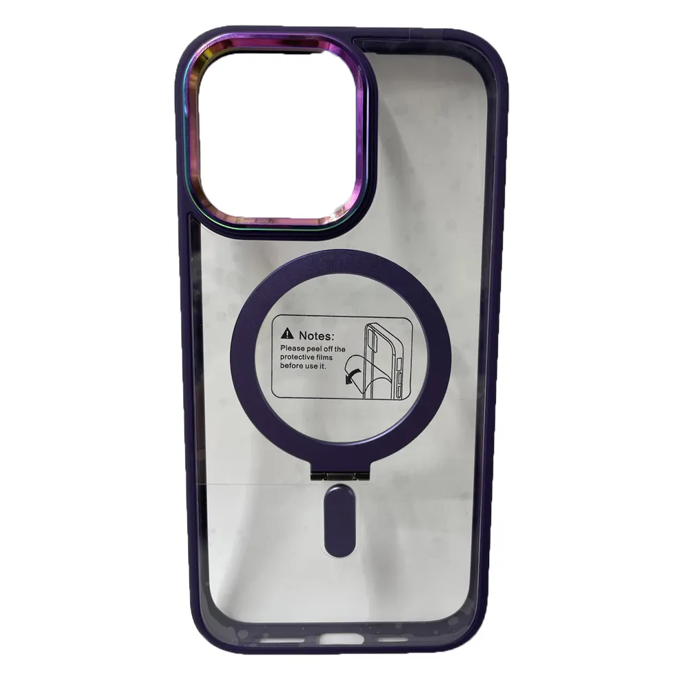 Anti-fingerprint Drop proof Magnetic Bracket Case clear Phone Case For iPhone 14 Pro Max Case